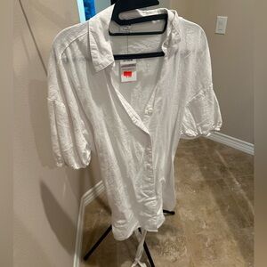 White linen dress cotton on new with tags